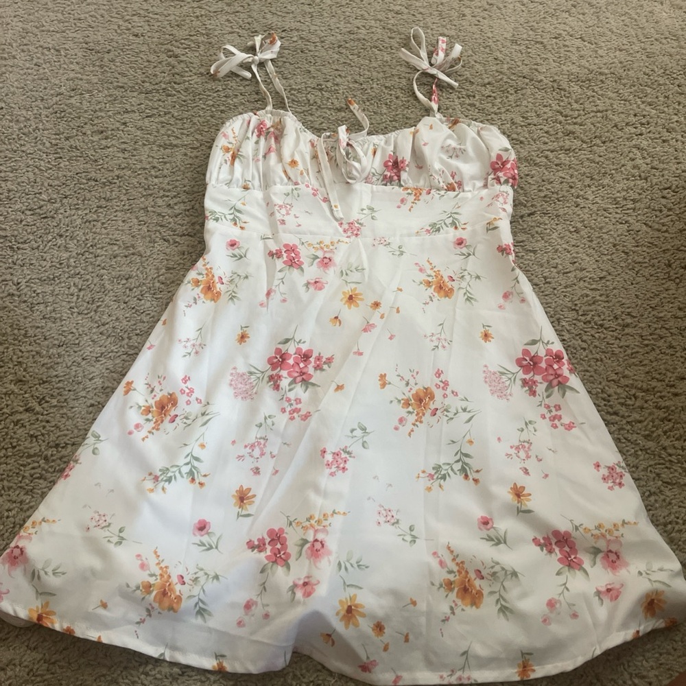 Princess Polly White Babydoll Mini Dress Sleeveless